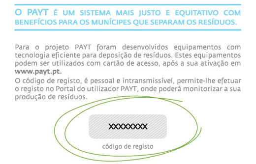 código de registo